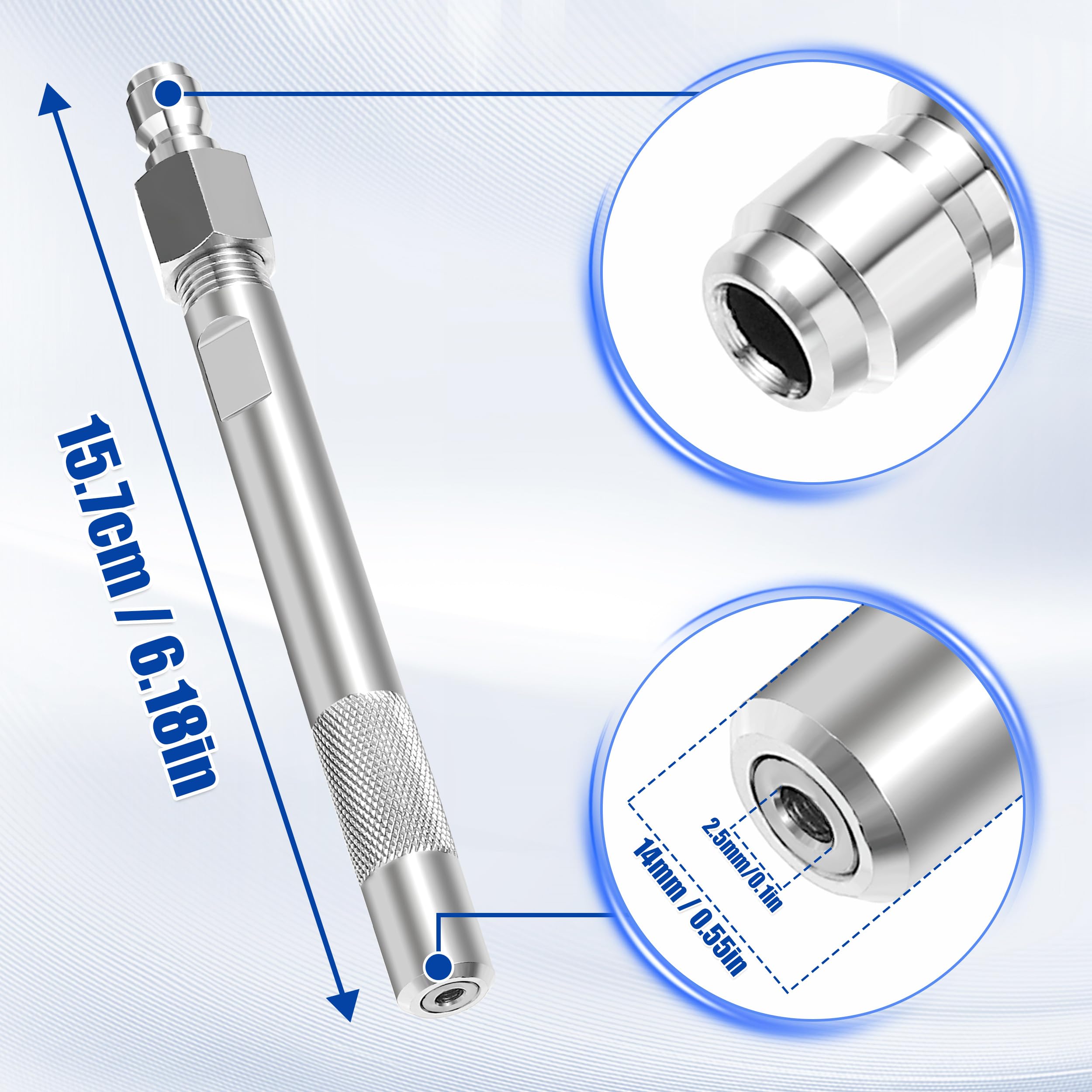 JOEJET 1/4 inch quick-connect for fast attachments and detachment.