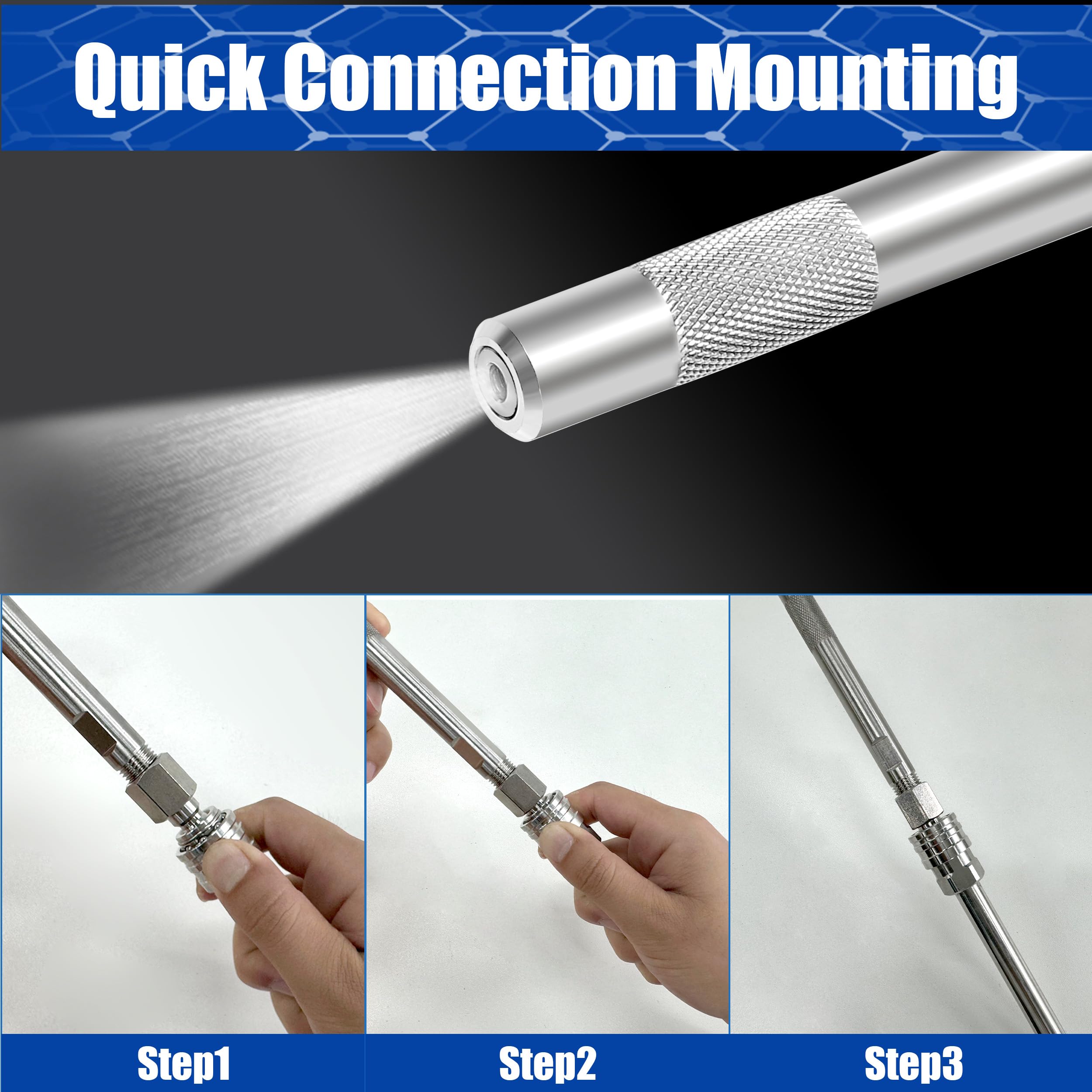 JOEJET cleans wood and concrete surfaces effectively from a distance.