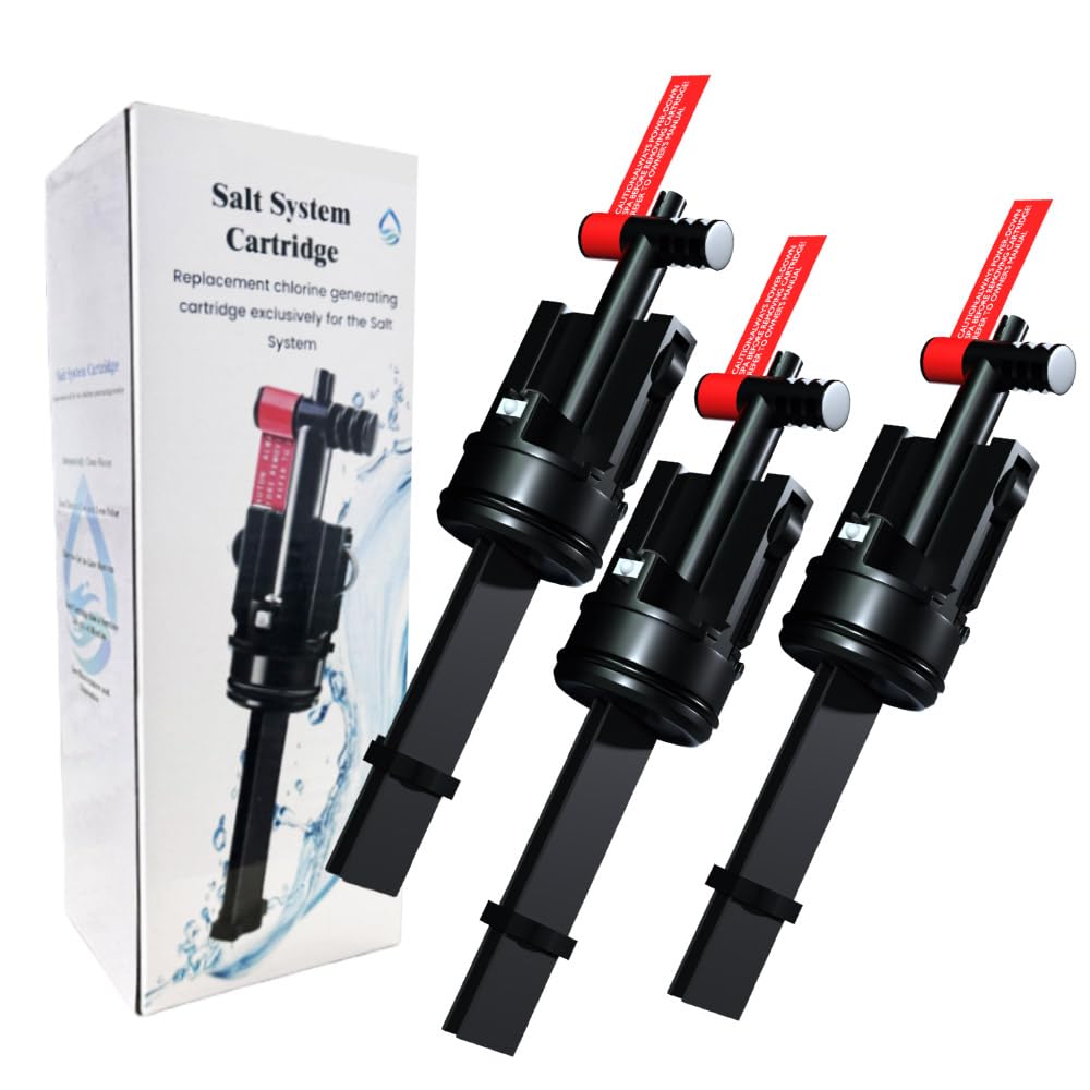 Joepoe freshwater 3-pack salt system cartridge ready for hot tub use.