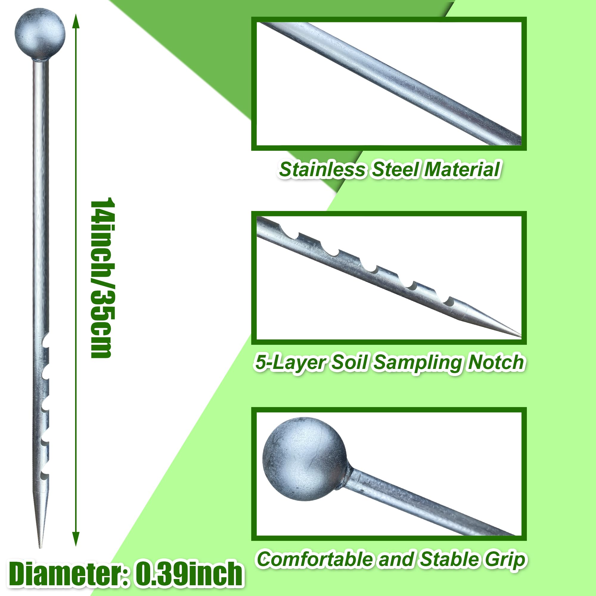 Joewuzun stainless steel probe close-up showing durable corrosion-resistant build