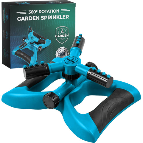 Joeys Garden Sprinkler base stability keeps the unit steady during lawn watering