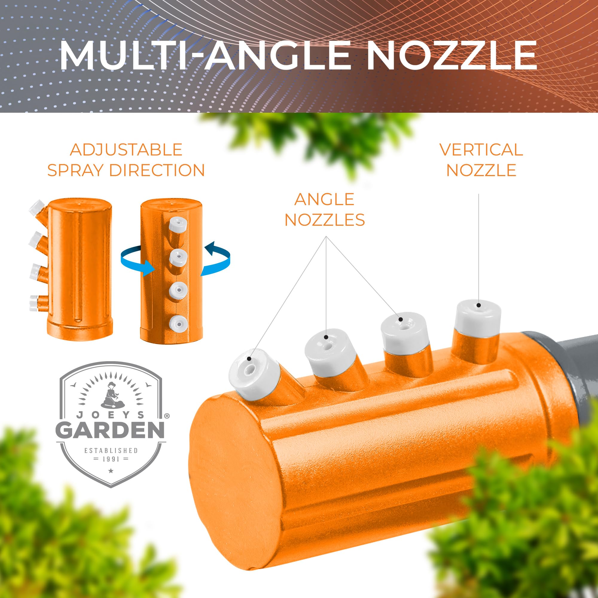 Joeys Garden Sprinkler Extension Option expands coverage for large lawns and gardens.