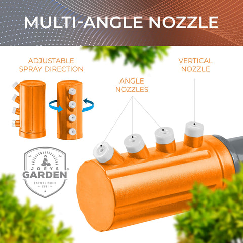 Joeys Garden Sprinkler Extension Option expands coverage for large lawns and gardens.