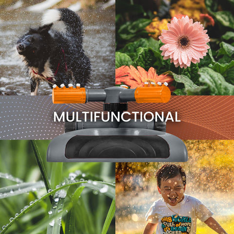 Joeys Garden Sprinkler Rain-like Irrigation delivers gentle coverage across your yard.
