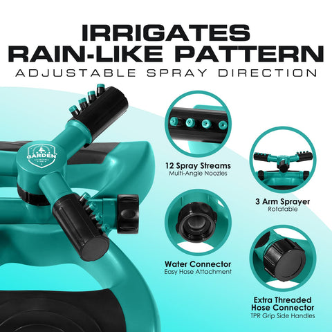 Joeys Sprinkler garden-hose-connector for quick, easy setup