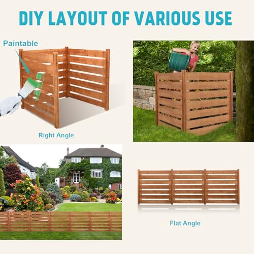 JOGEPEYO 3-panel privacy fence 36-inch design blends with any yard.