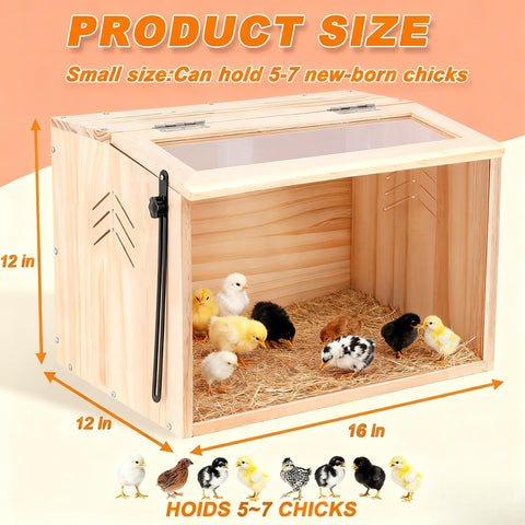 JOGEPEYO brooder box temperature control dial enabling adjustable warmth