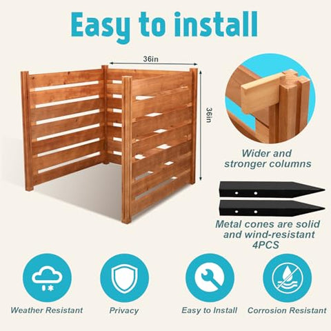 JOGEPEYO wooden privacy fence panels shield outdoor spaces with flexible layouts.
