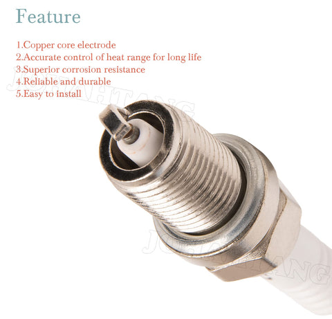 JOHAHTANG RC12YC pack of 10 spark plugs for maintenance.