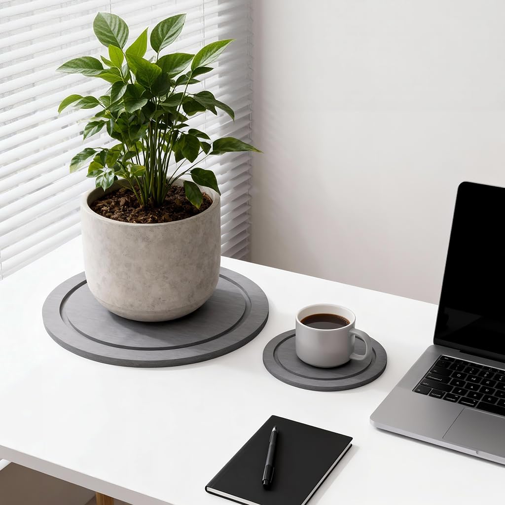 Johamoo diatomaceous earth saucer with fast absorption protects surfaces
