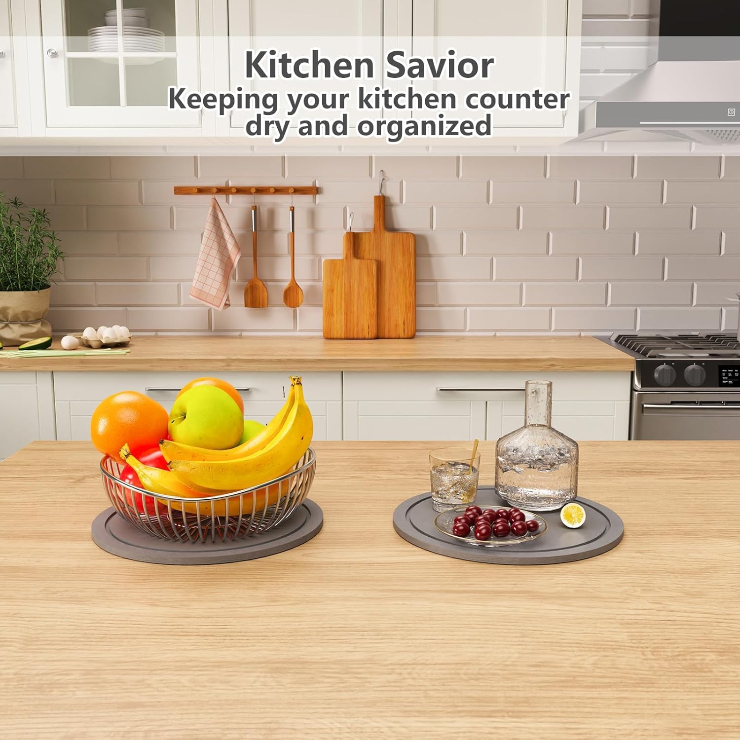 Johamoo indoor garden setup with neutral gray saucer