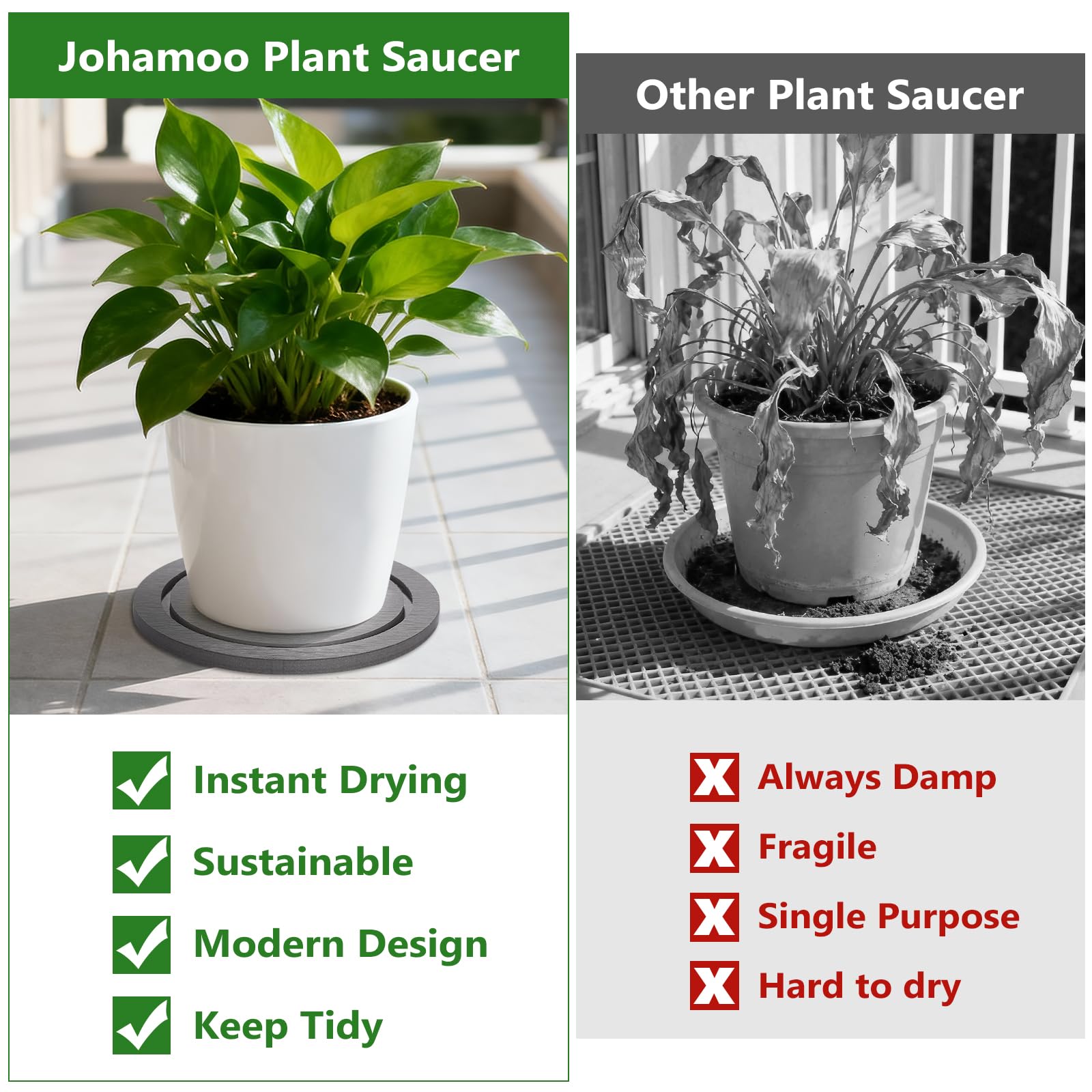 Johamoo gray plant tray adds decorative touch to interiors