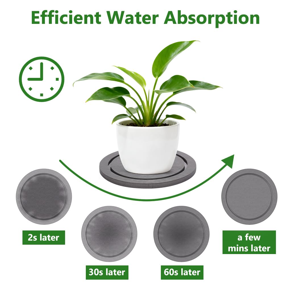 Johamoo 6in gray saucer in kitchen or bath supports multi-purpose use