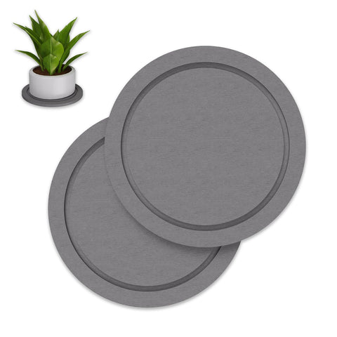 Johamoo plant saucer 6in gray setup shows two-pack indoor drainage solution