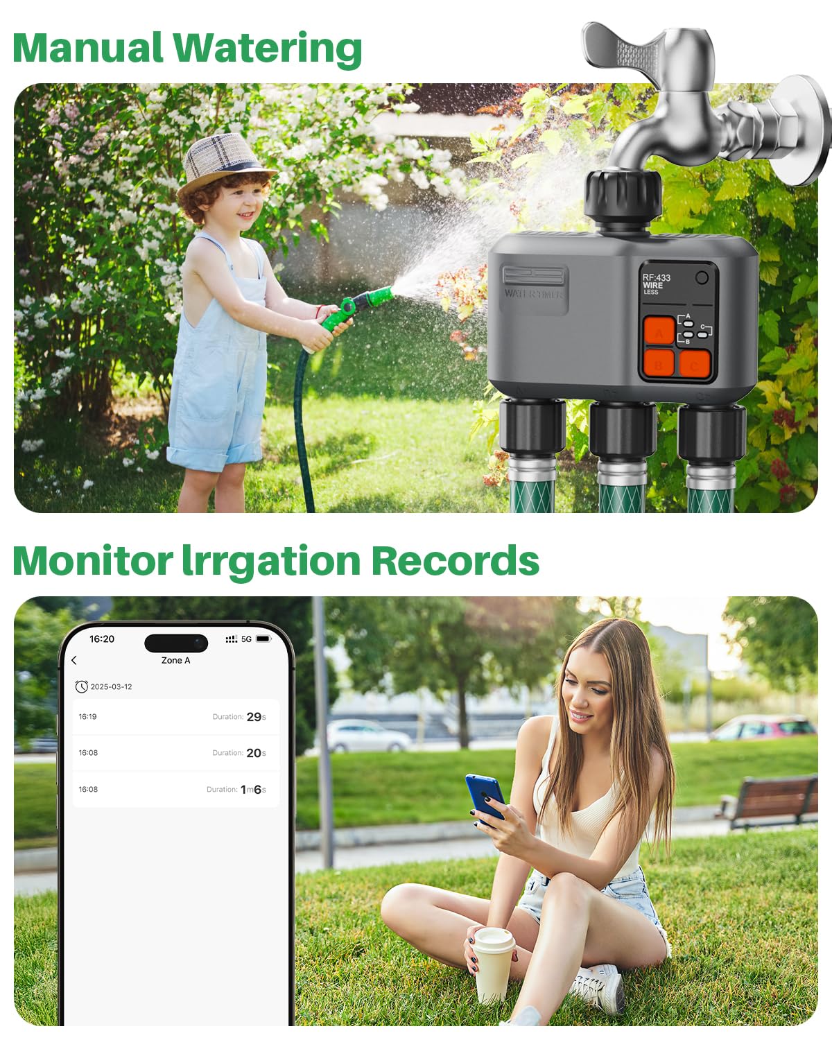 Johgee ip55 waterproof timer withstands outdoor use in all weathers.