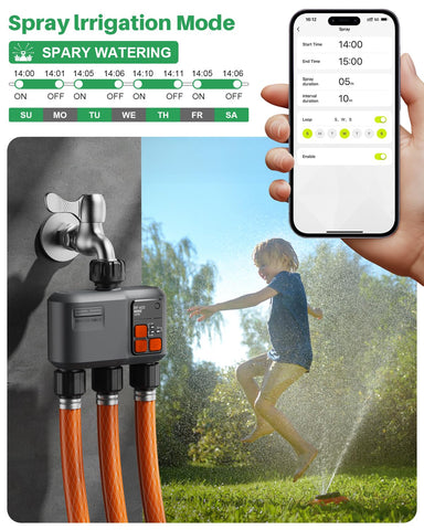 Johgee manual mode lets quick, on-demand watering when needed.