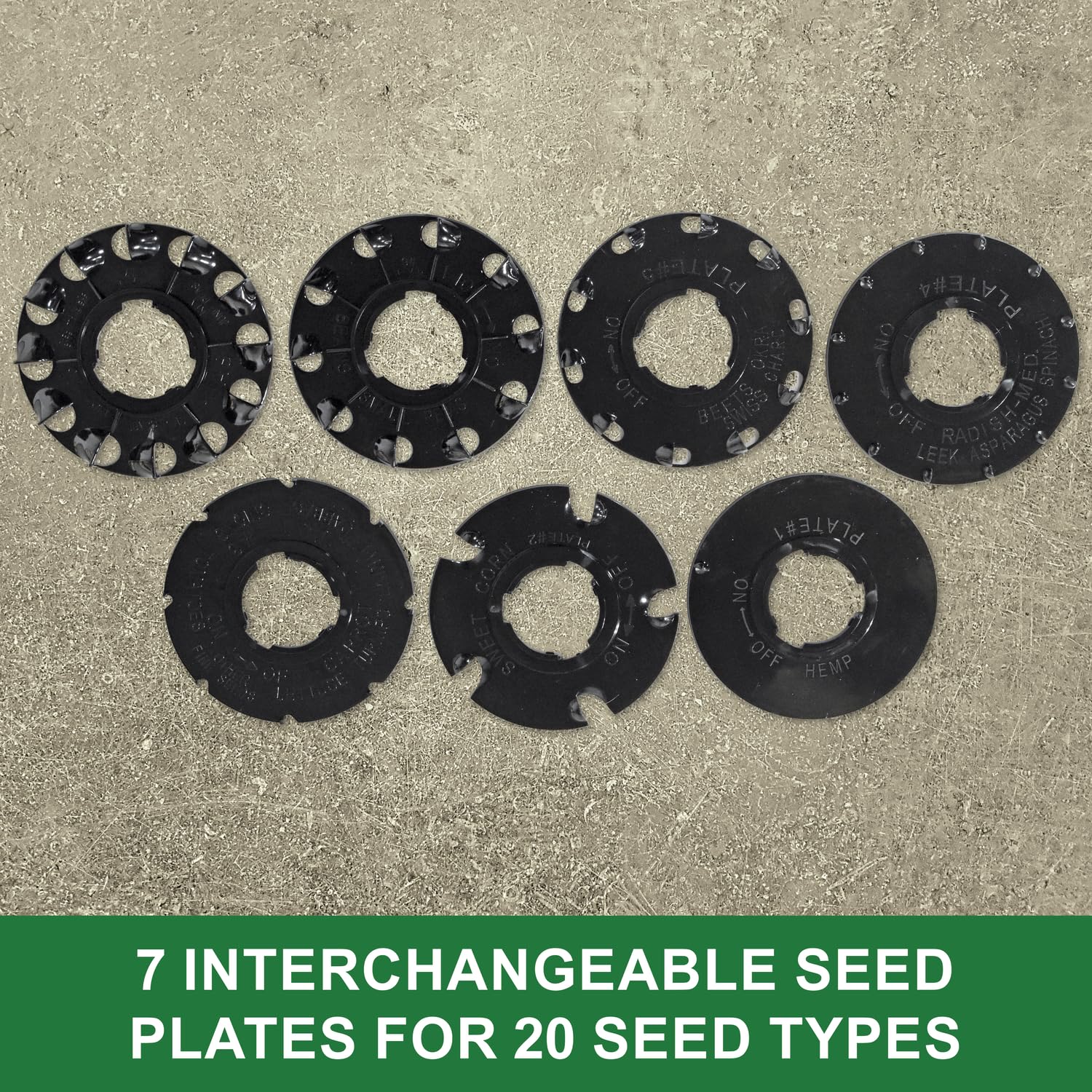 John Deere seven seed plates enable twenty seed type combinations