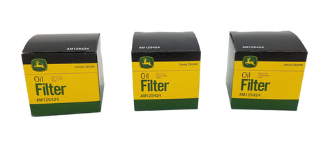 John Deere AM125424 oil filter triplet pack view for easy maintenance and reliable fit
