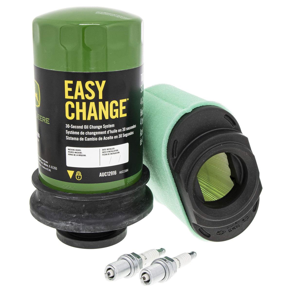 John Deere AUC13706 maintenance kit cover, compact packaging for easy storage.