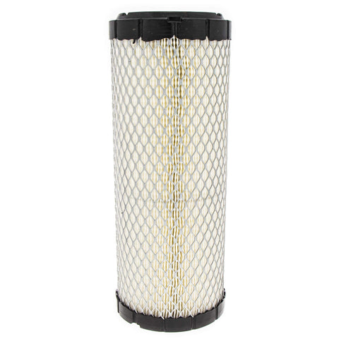John Deere M131802 filter element front view, showing compact OEM construction for reliable filtration.
