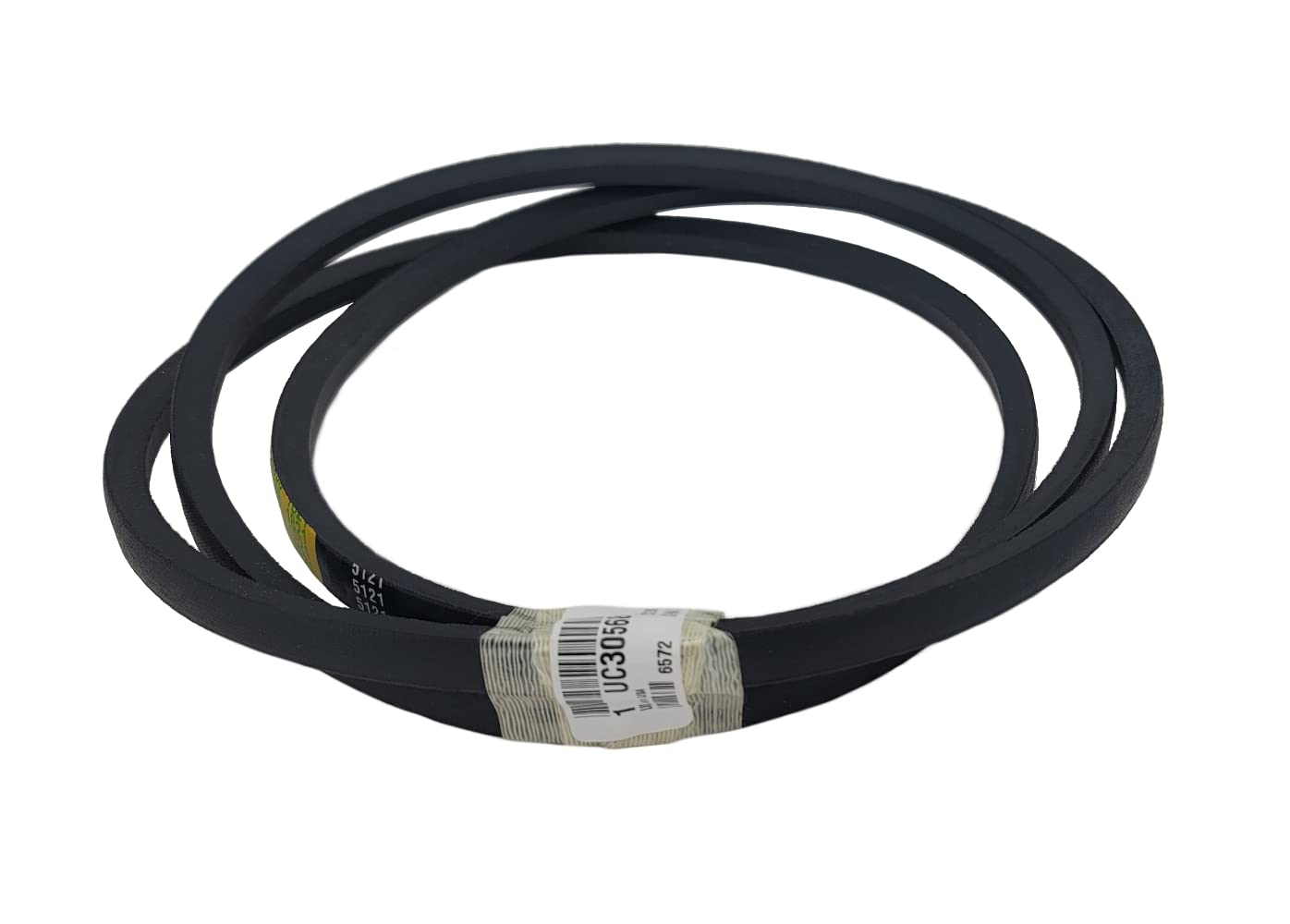 John Deere GX20006 flat belt outer view shows precise hydro transmission fit.