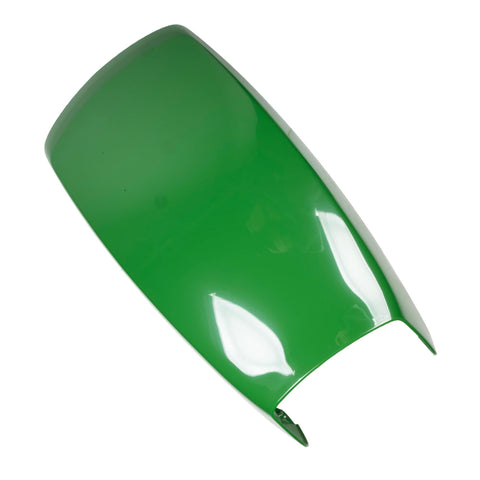 John Deere AM132529 hood manufacturer label ensures correct identity.