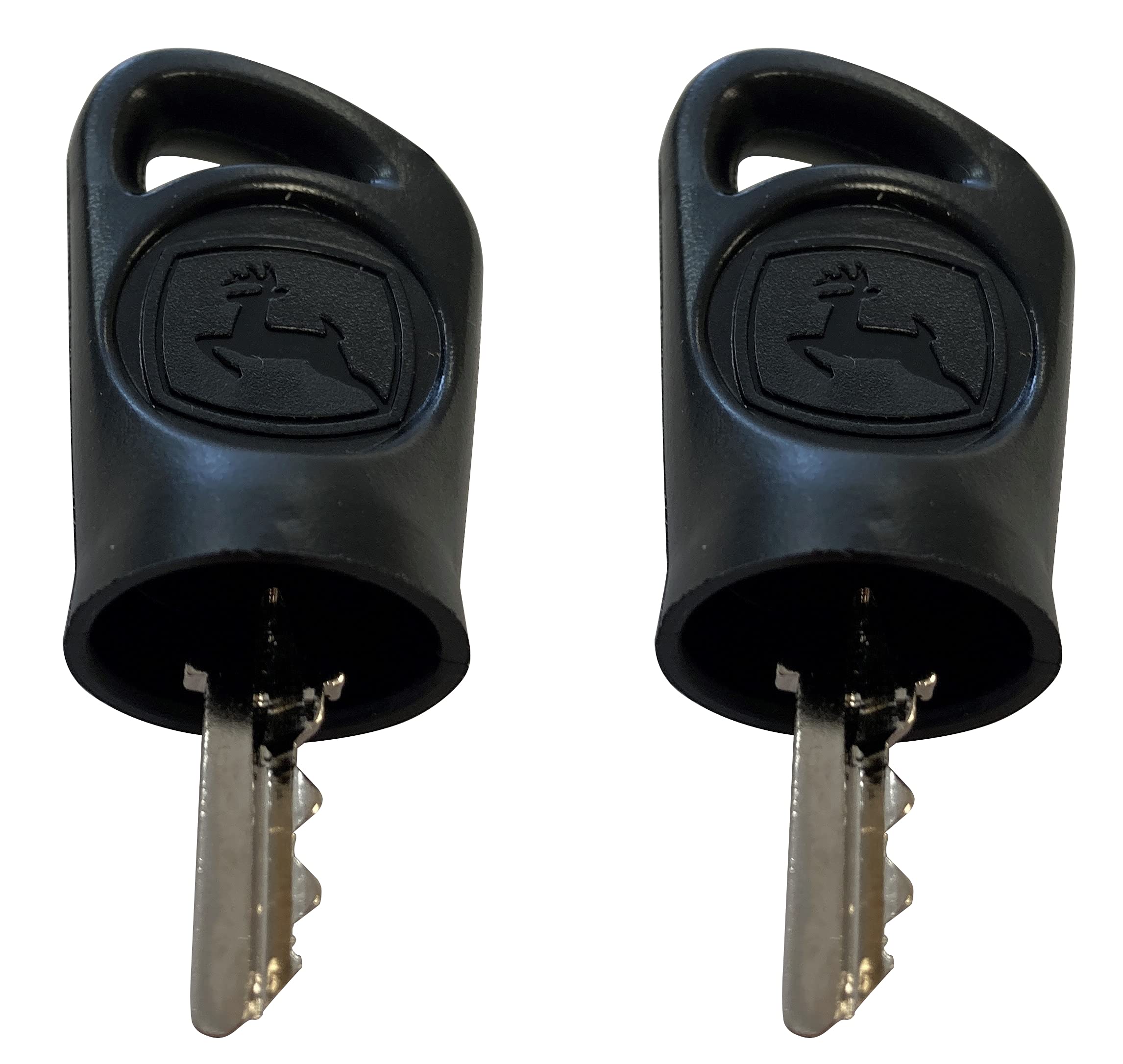 Key held in hand demonstrating easy handling and fast spare access for John Deere.