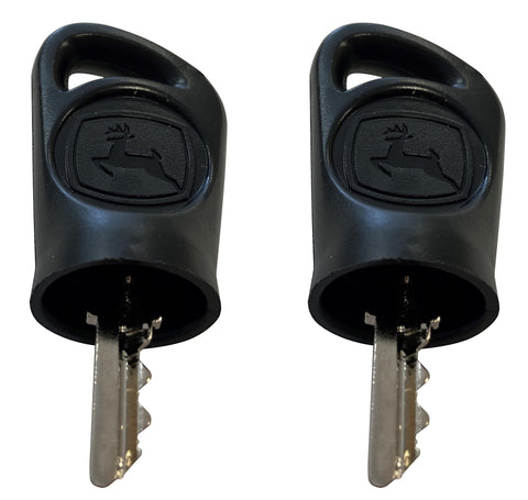 Key held in hand demonstrating easy handling and fast spare access for John Deere.