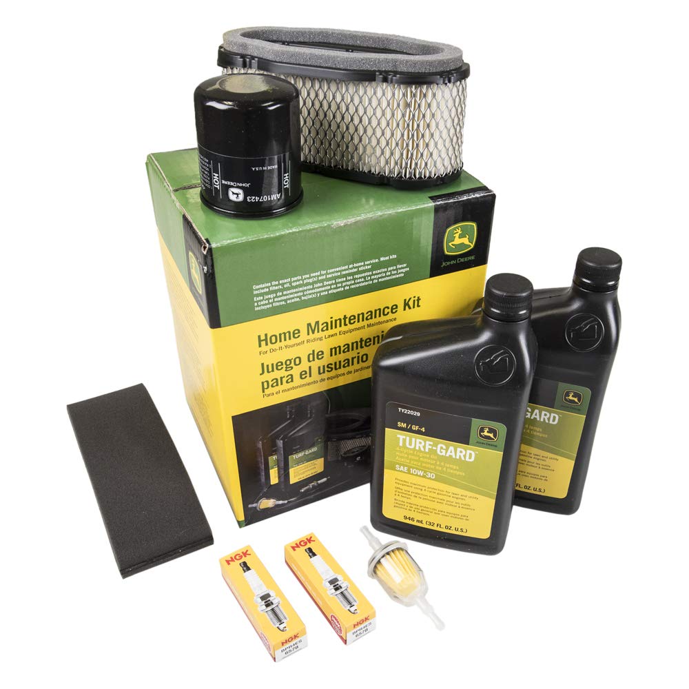 John Deere LG249 filter kit cover for convenient at-home mower maintenance.