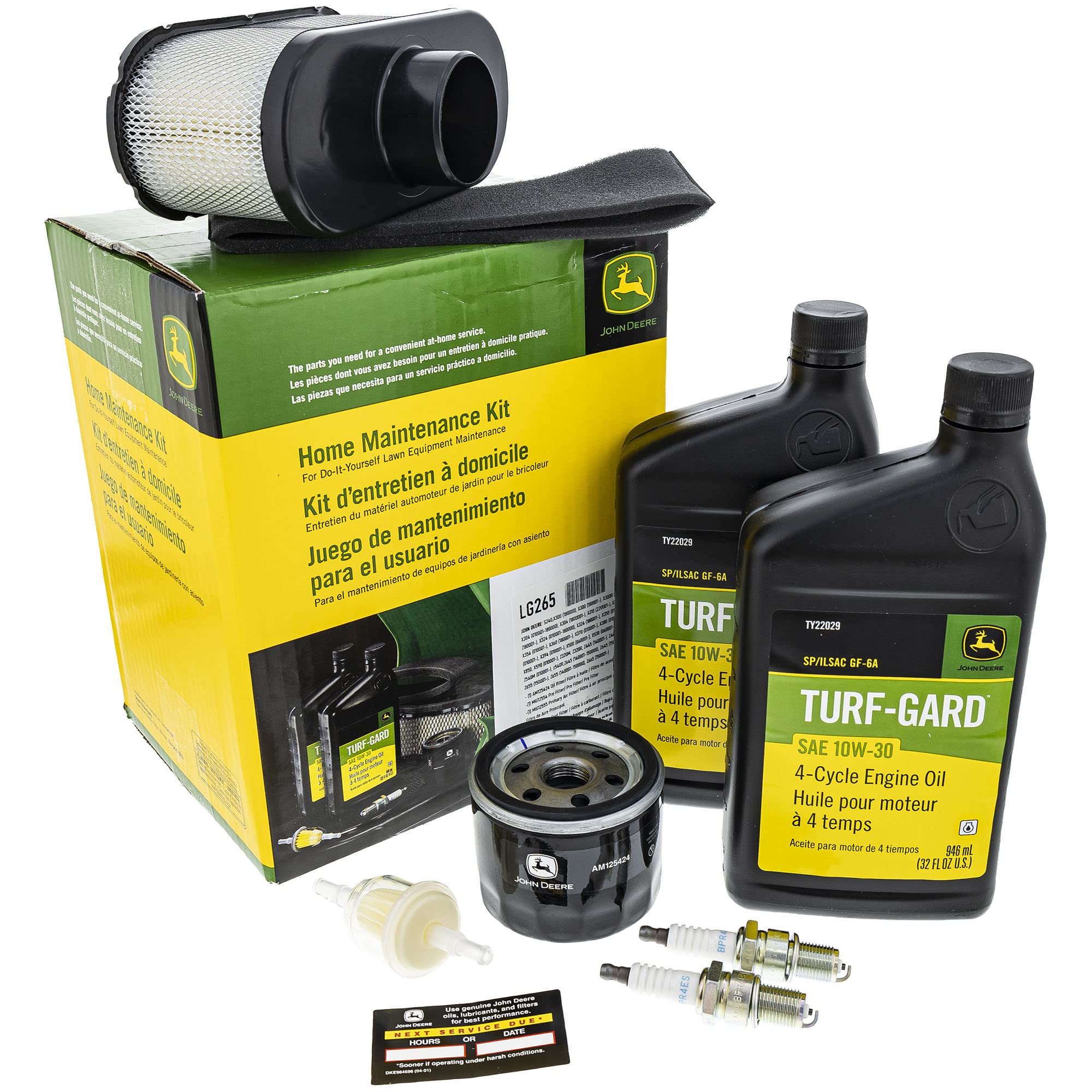 John Deere LG265 oil filter for at-home maintenance and engine protection.