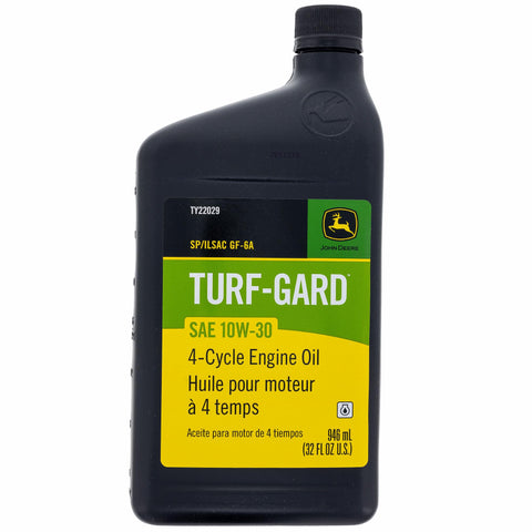 John Deere LG269 oil change sticker helps track maintenance