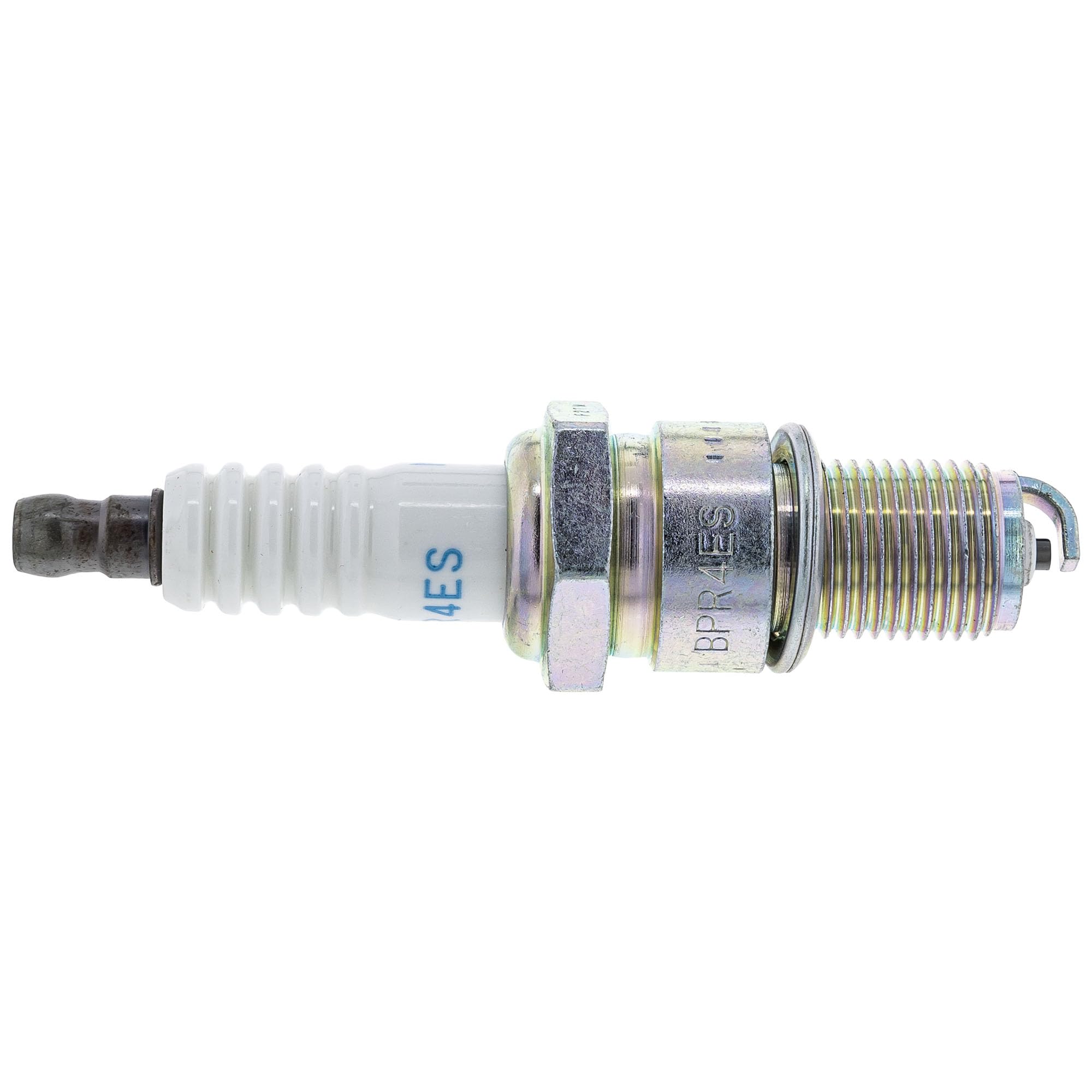 Close-up of John Deere M805853 spark plug highlighting durable construction