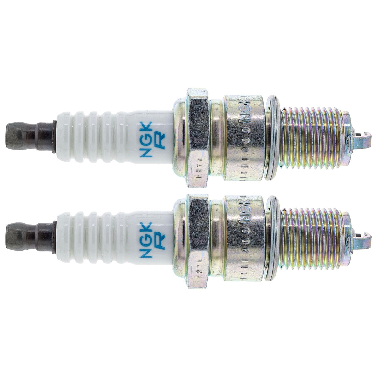 John Deere M805853 spark plug 2-pack front view for compatibility check