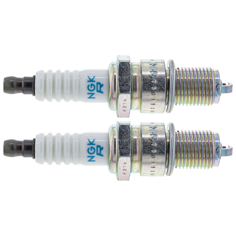 John Deere M805853 spark plug 2-pack front view for compatibility check