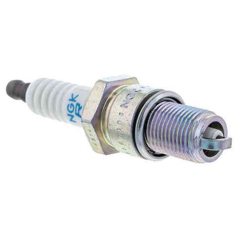 John Deere M805853 spark plug 2-pack on a workbench ready to use