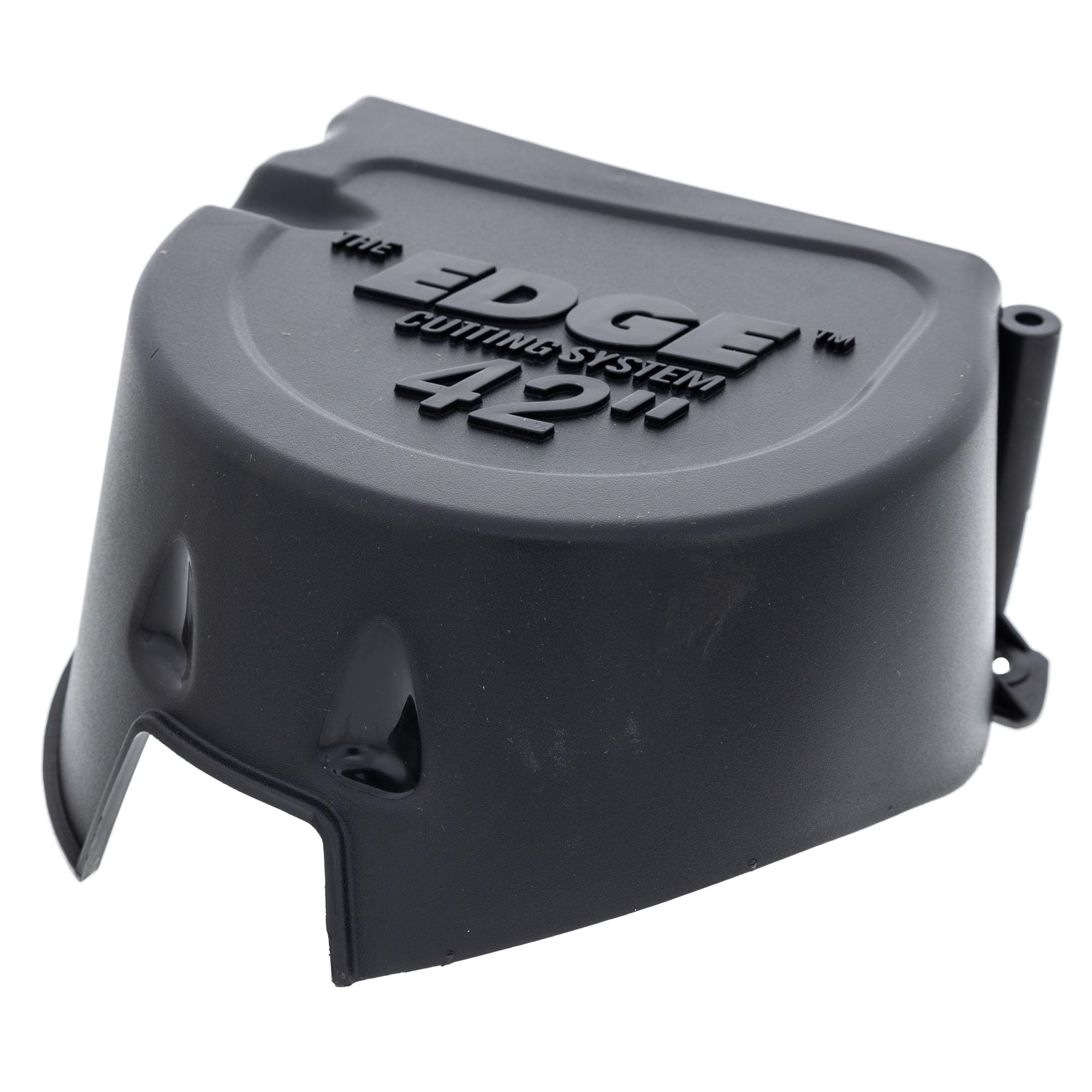 John Deere GY21773 shield front view showing OEM fit for 107S and D-series decks.