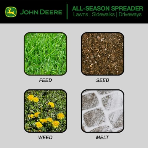 John Deere spreader tires provide stable movement on varied terrain.