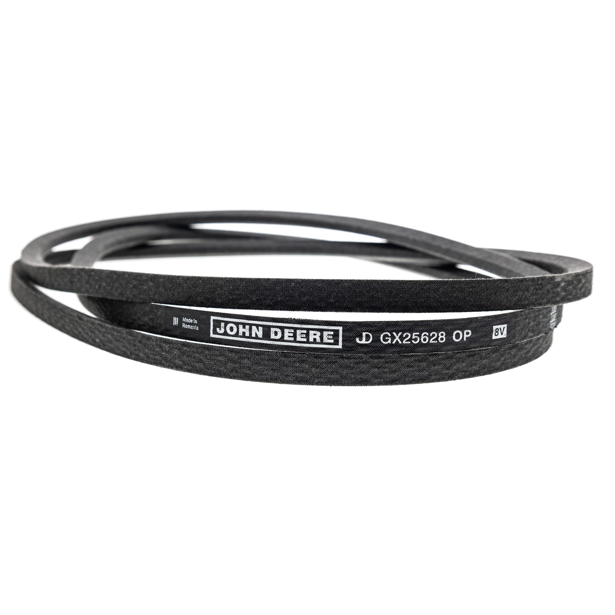 John Deere GX25628 V-Belt durability with Kevlar cords for longer life.