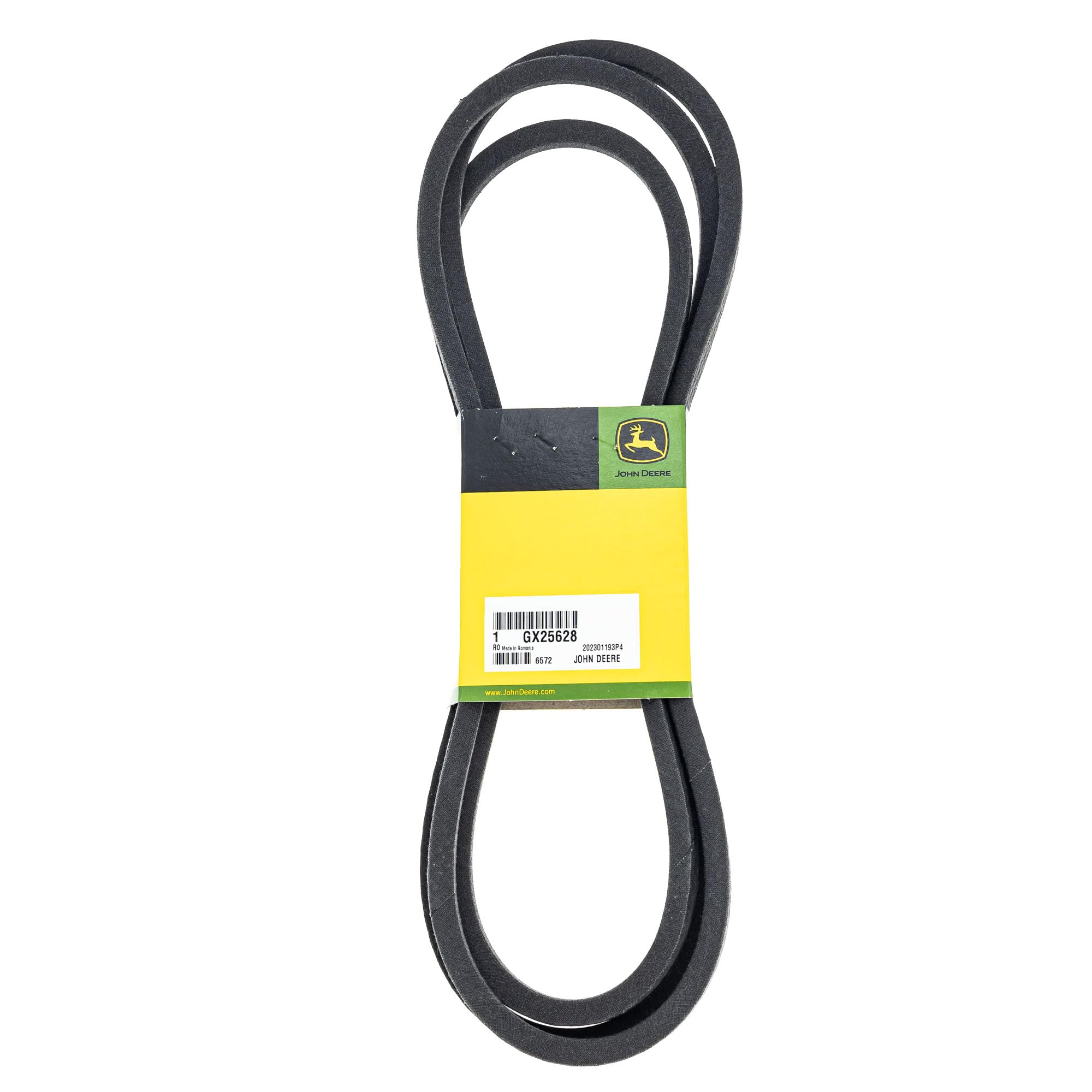 John Deere GX25628 V-Belt front view improves belt fit and performance.