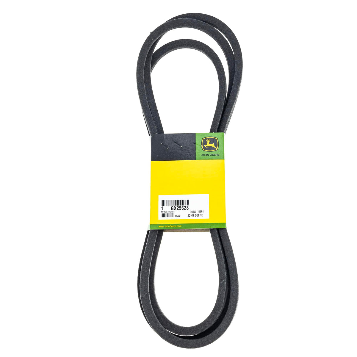 John Deere GX25628 V-Belt front view improves belt fit and performance.