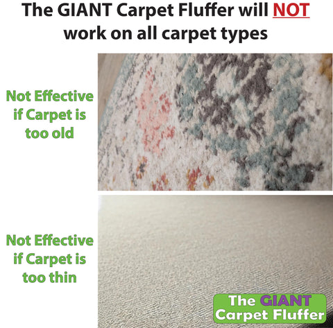 Johnny World Giant Carpet Fluffer helps remove embedded pet hair and dander.