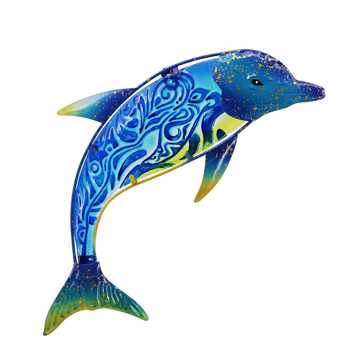 John's Studio Dolphin wall decor adds ocean charm to outdoor walls.