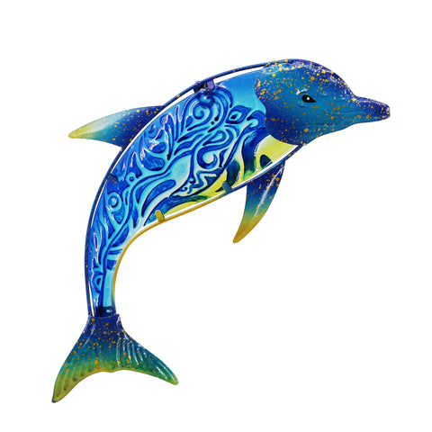John's Studio Dolphin wall decor adds ocean charm to outdoor walls.