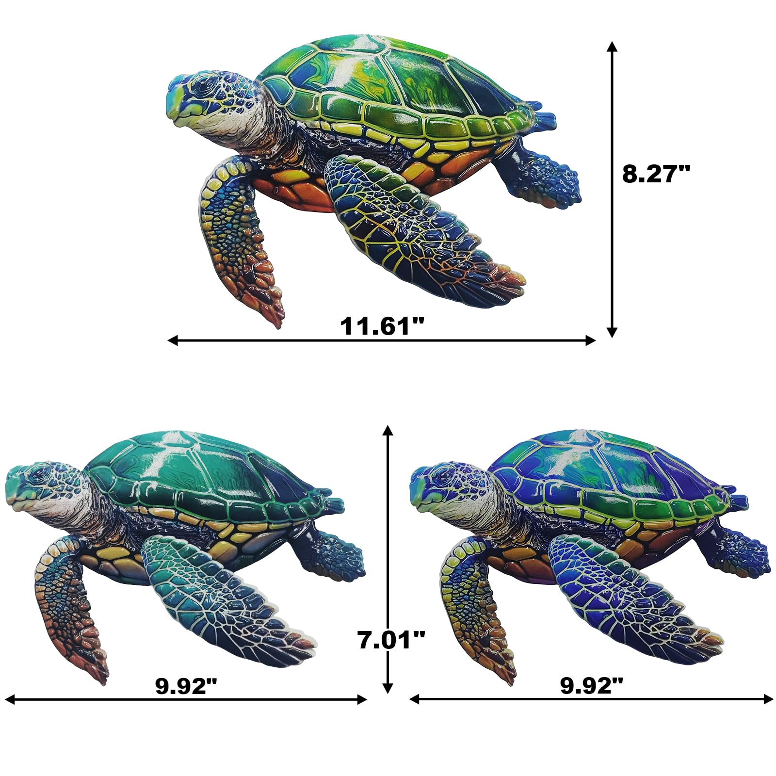 John's Studio turtle decor hanging sculpture brightens patios with color.