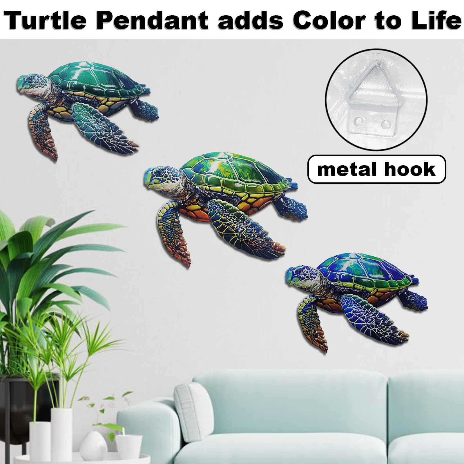 John's Studio outdoor turtle wall art for balcony or deck display.