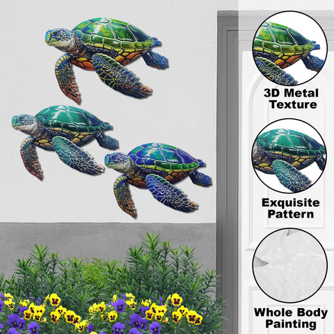 John's Studio turtle wall decor installed near entry for curb appeal.