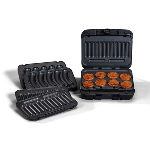 Johnsonville Sizzling Sausage Grill Plus beep indicator signaling fully cooked sausages.