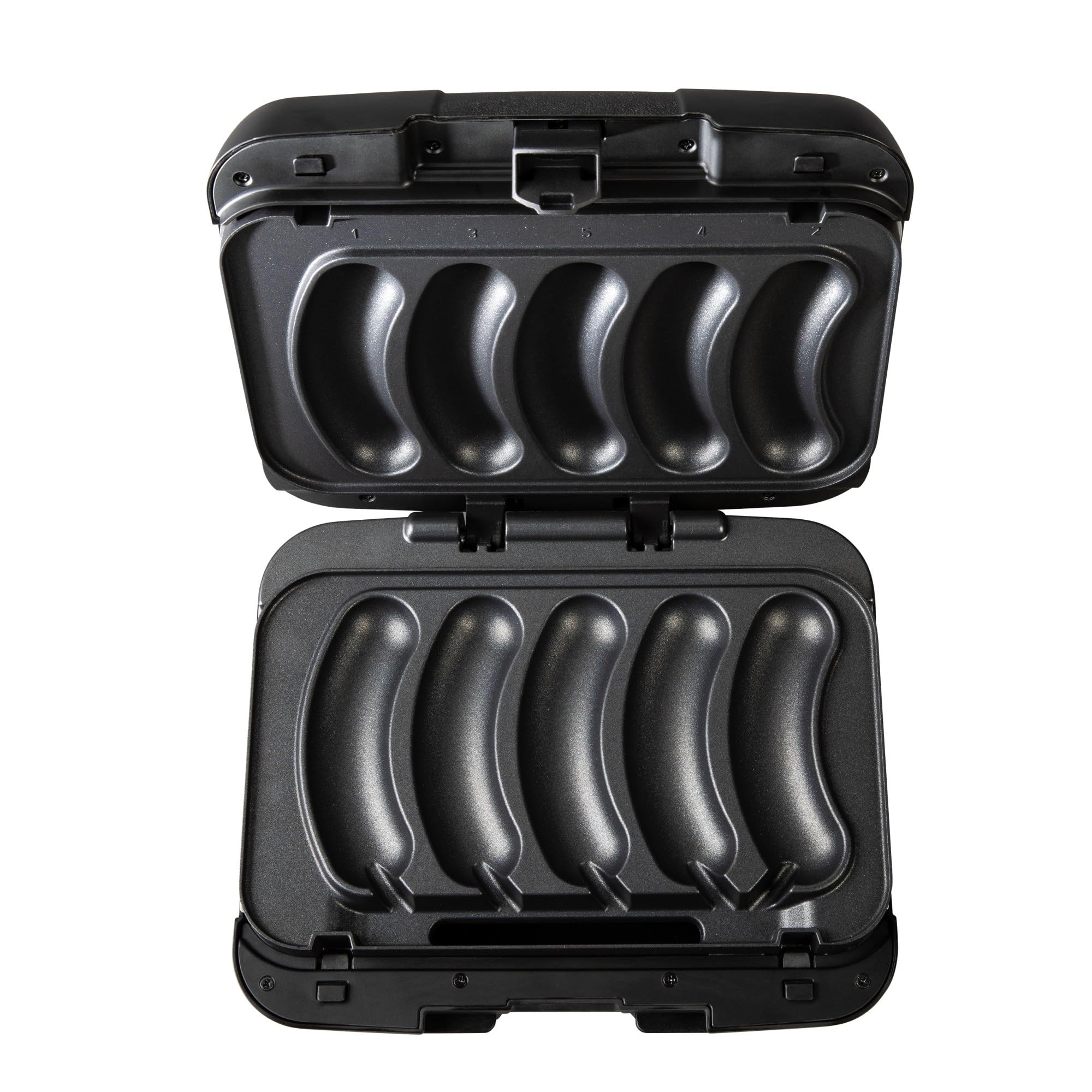 Johnsonville Sizzling Sausage Grill Plus auto temperature sensor ensures even cooking.