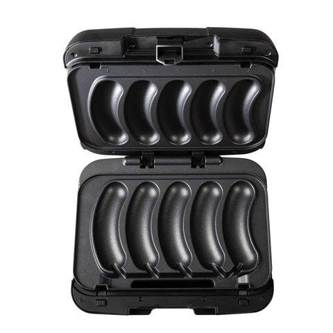 Johnsonville Sizzling Sausage Grill Plus auto temperature sensor ensures even cooking.