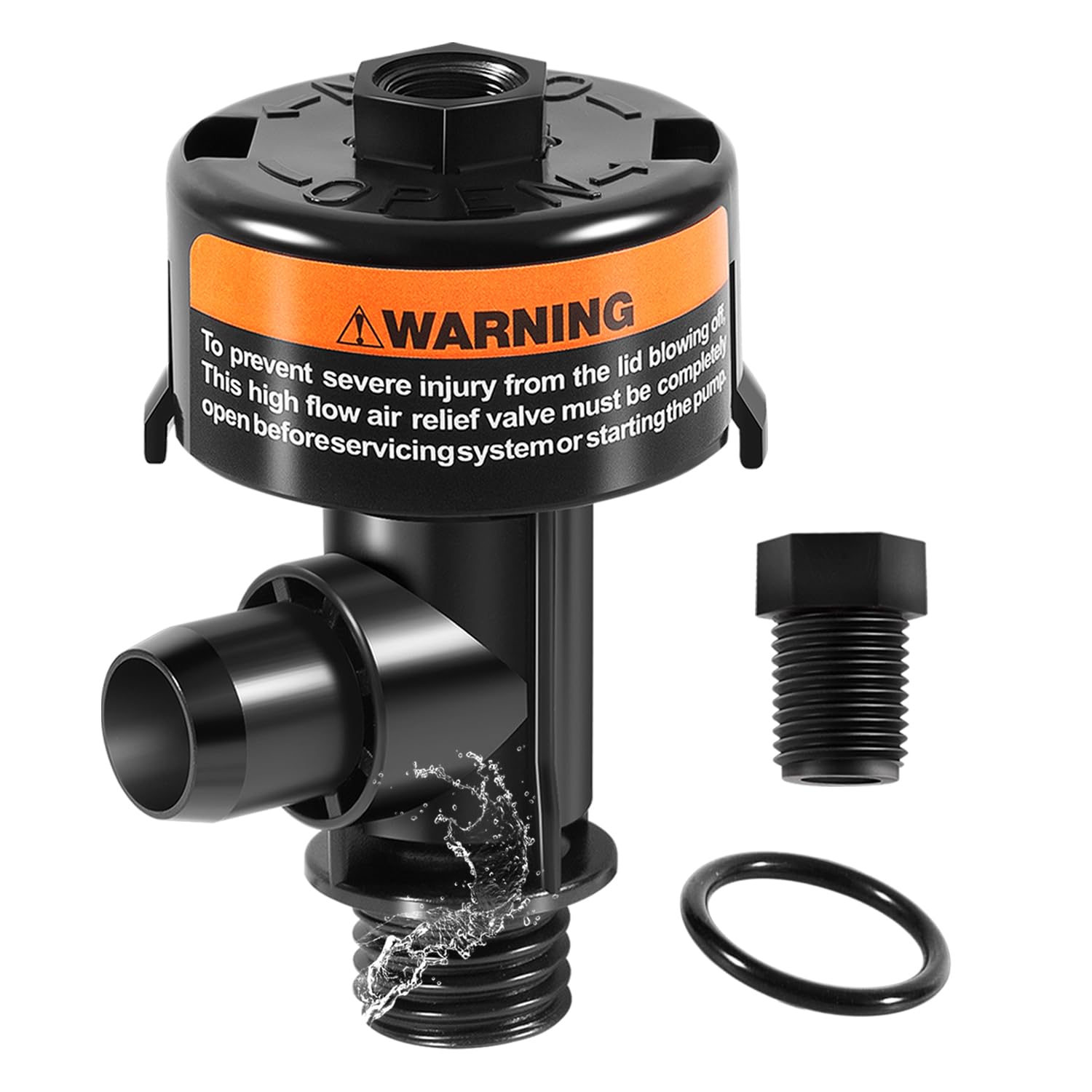 Johntruck 98209803 air relief valve for pool filters improves air purge efficiency.
